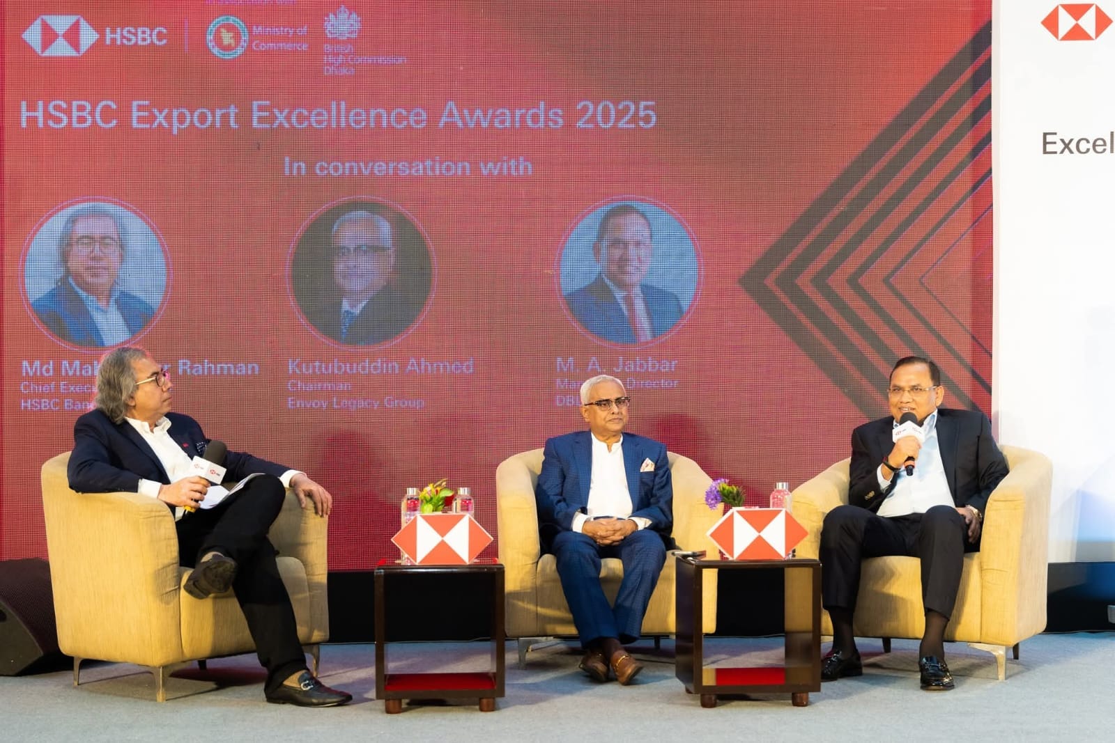 M. A. Jabbar representing DBL Group on the panel at the HSBC Export Excellence Awards Launching ceremony