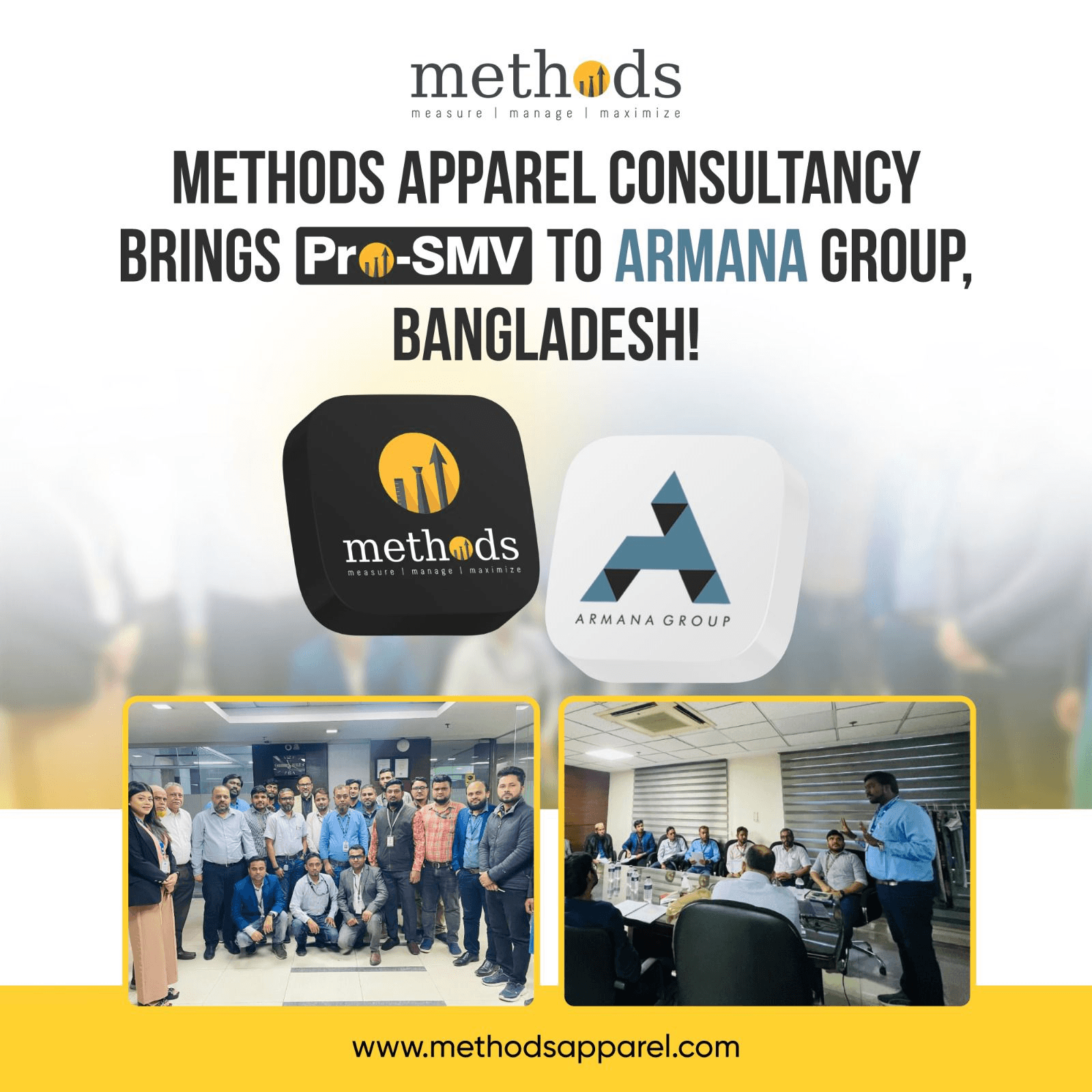 Methods Apparel Consultancy and Armana Group Join Forces to Revolutionize RMG Production with Pro-SMV
