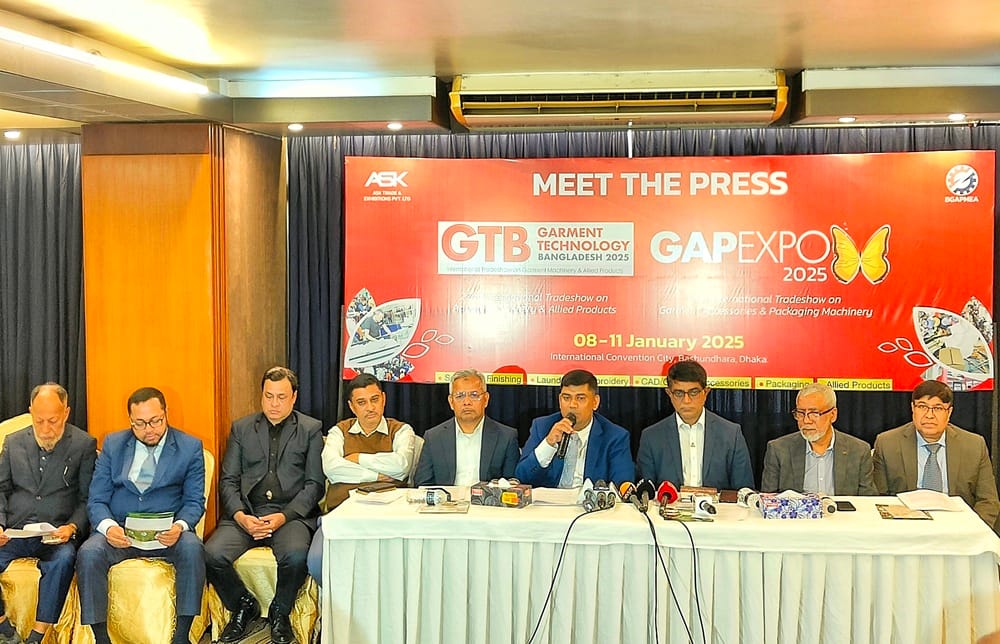 Largest and most comprehensive Garment Technology Tradeshow in Bangladesh GTB 25 and largest Garment Accessories &amp; Packaging Tradeshow GAP Expo 2025 begins on 8th January