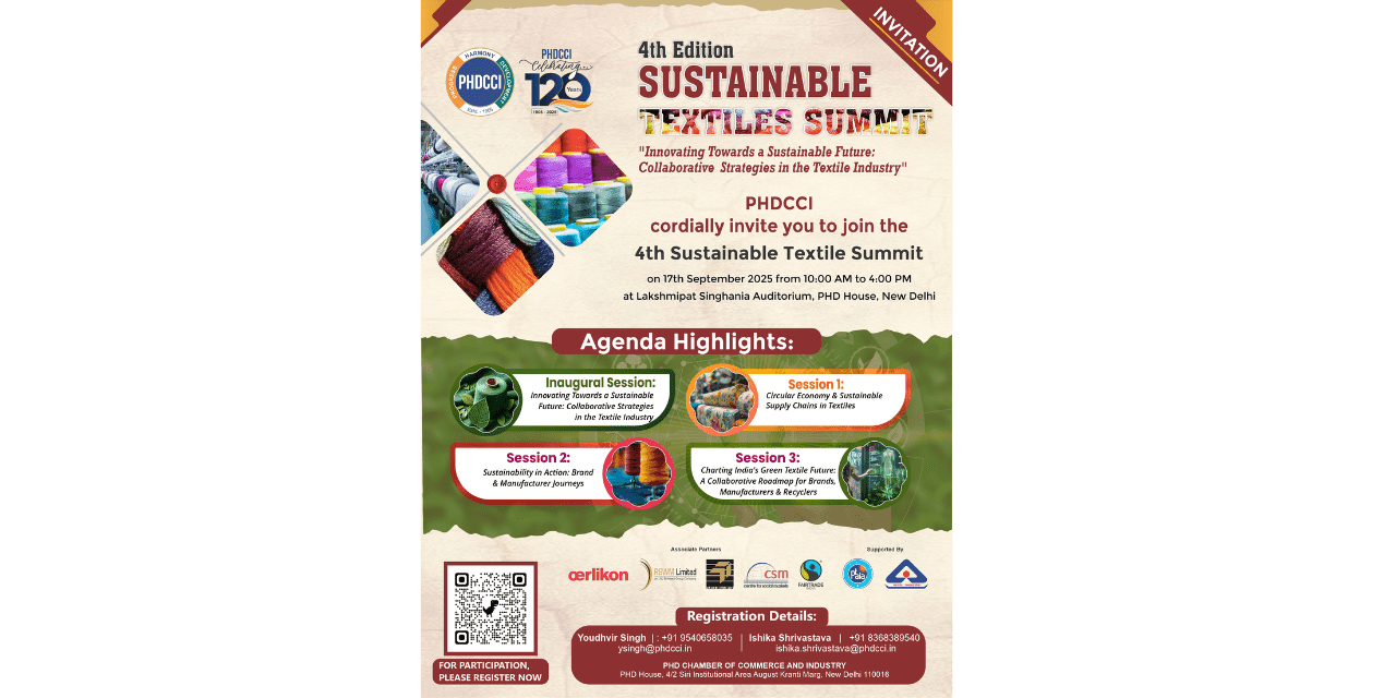 PHDCCI’s 4th Sustainable Textile Summit to Drive Green Future